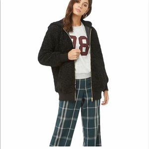 Faux Shearling Bomber Jacket